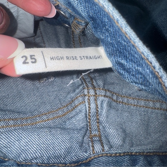 PacSun Dark Blue High Rise Straight Leg Jeans - Picture 3 of 4